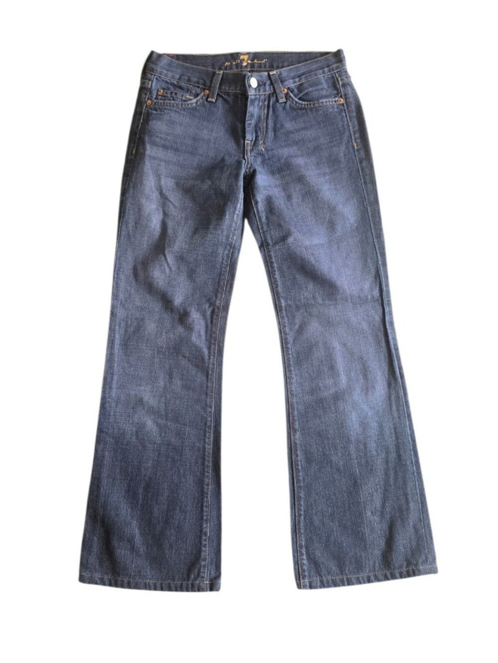 7 For All Mankind Dojo Cropped Denim Jeans Size 25